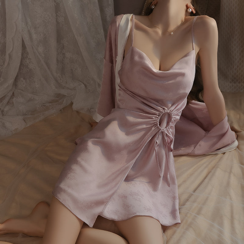 2025Pure Desire Jacquard Satin Camisole Nightdress