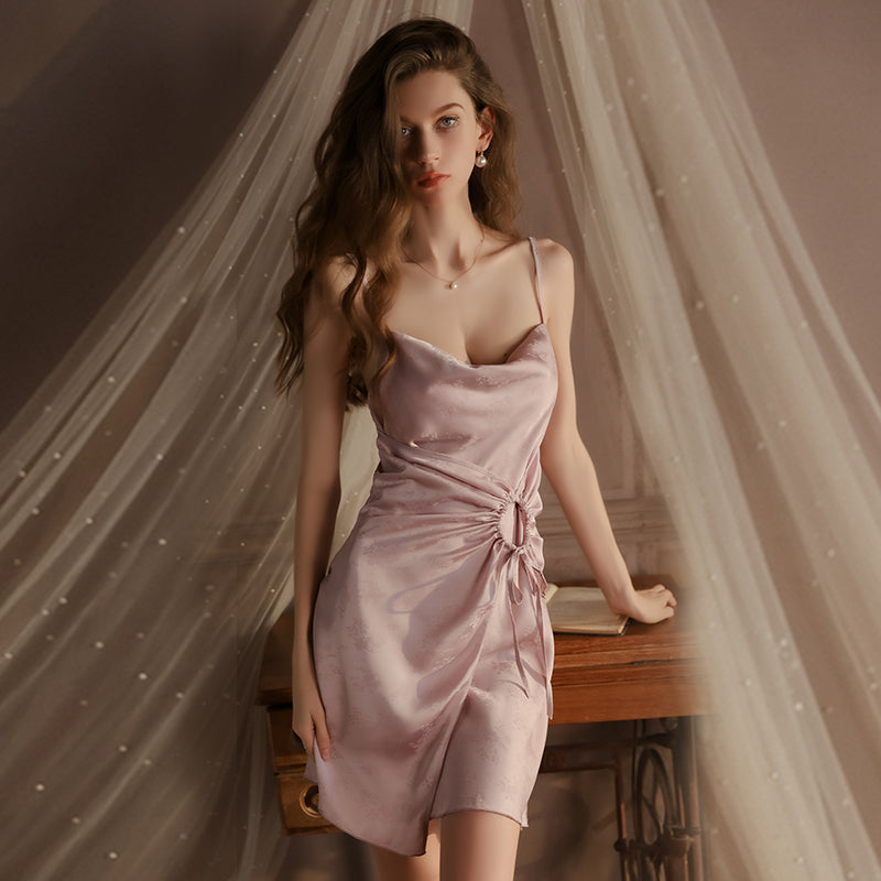 2025Pure Desire Jacquard Satin Camisole Nightdress